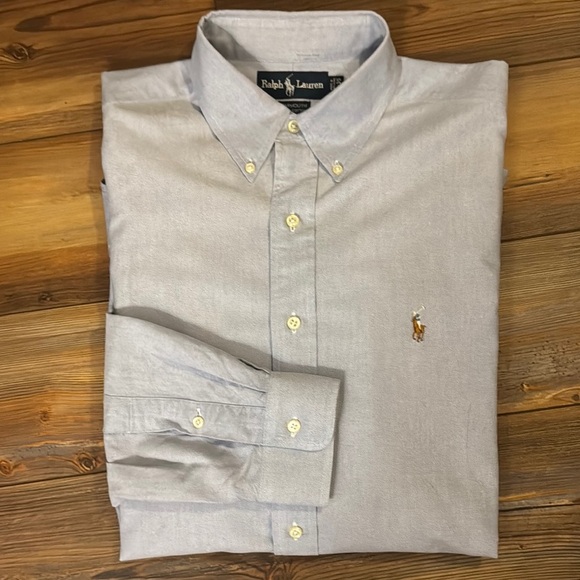 Ralph Lauren Yarmouth 16 35 light blue button down - Picture 2 of 5